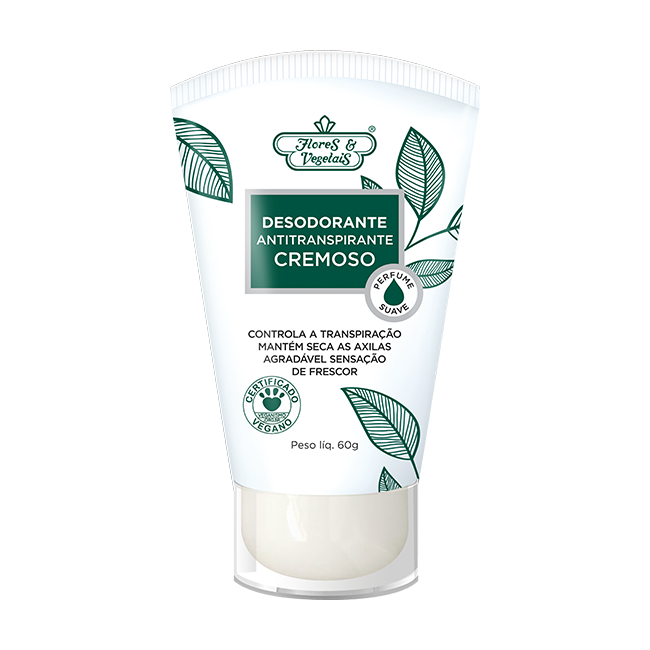Desodorante Antitranspirante Cremoso Flores & Vegetais 60g