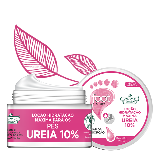 Loção De Hidratação Máxima Ureia 10% Foot Cream Flores & Vegetais 250g