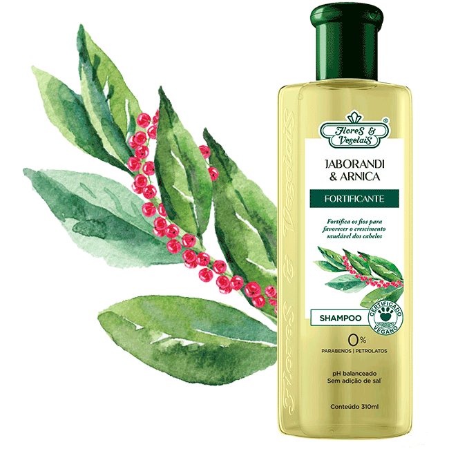 Shampoo Jaborandi & Arnica Fortificante Flores & Vegetais 310ml