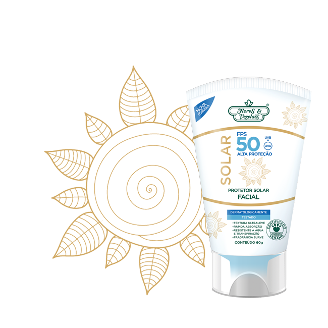 Protetor Solar Facial FPS 50 Flores & Vegetais 60g – Flores & Vegetais ...